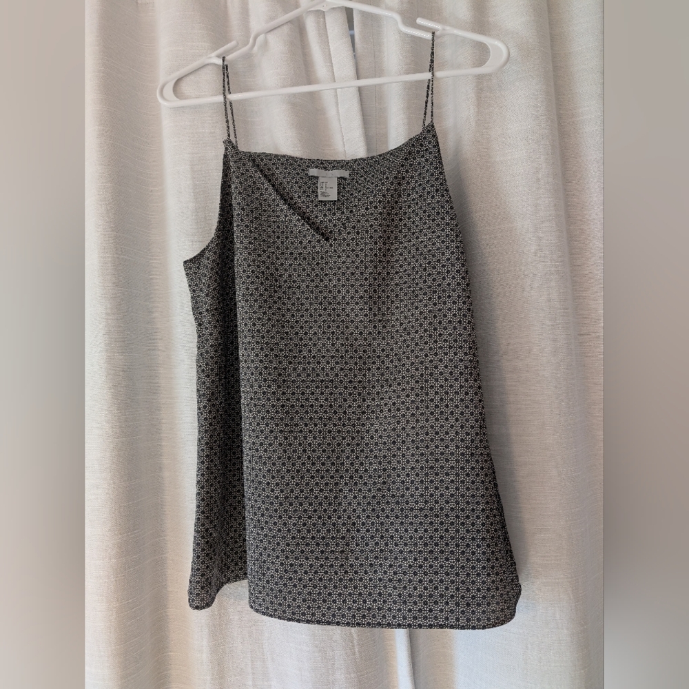 H&M Navy and White Patterned Camisole